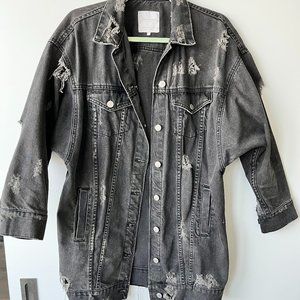 Zara Distressed Jean Jacket